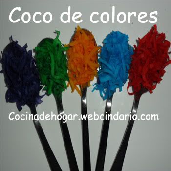 cómo hacer coco de colores para repostería