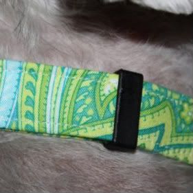 Green Paisley Adjustable Dog Collar- You pick size!