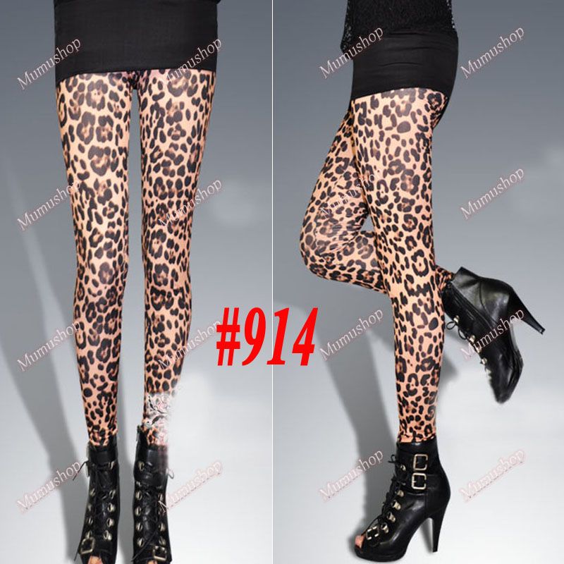 Wholesale! Chic Tights Stretch Leggings Pants Ladies Funky Leopard