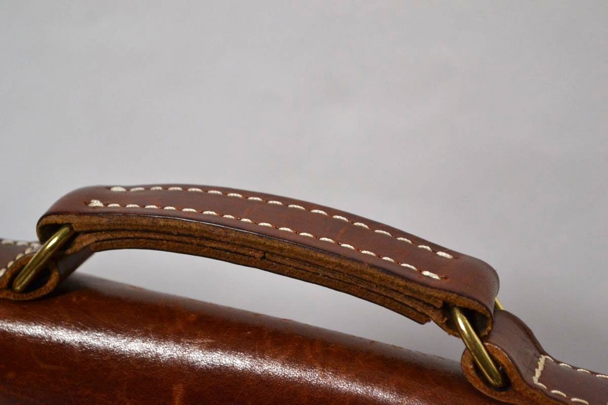 J PETERMAN CO. Brown VTG Leather Army Aircorp Satchel Briefcase Messenger Bag Styleforum