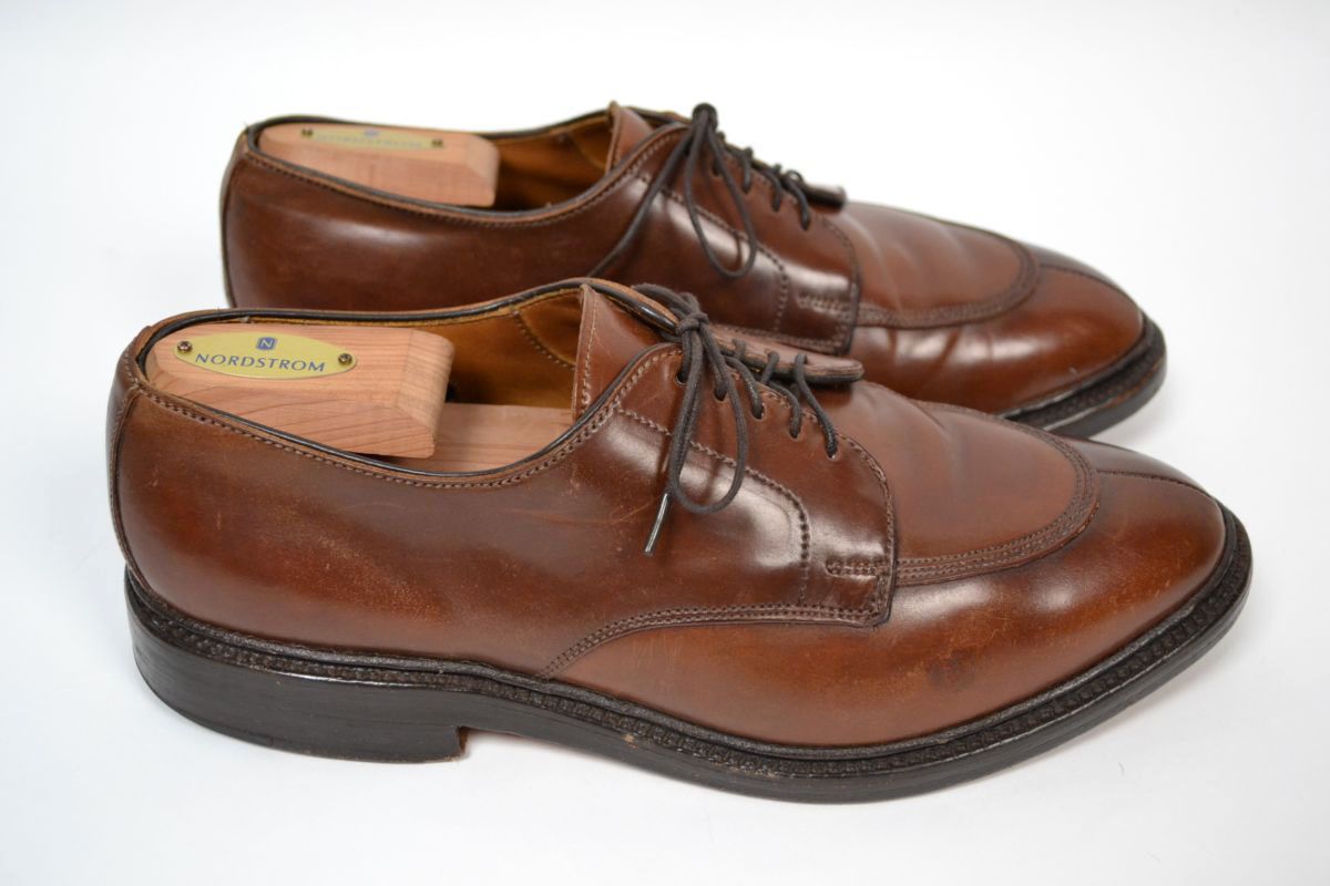 ALLEN EDMONDS Walton Brown Cognac Split Toe SHELL CORDOVAN Dress Shoes US 7 EEE Styleforum