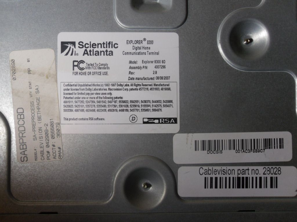 Scientific Atlanta Explorer 8300 PVR Cable Box eBay