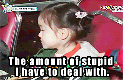 Dayoung funny gif - the amount of stupid I have to deal with [MBLAQ Hello Baby]