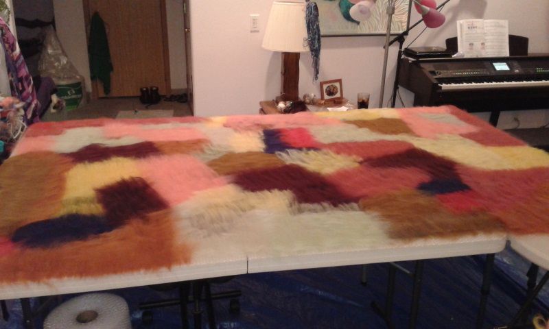 7 and 1/2 hours into laying wool for jacket..., Uploaded from the Photobucket Android App