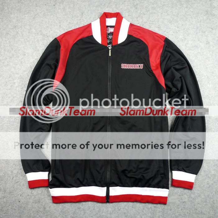 dunk shohoku high school basketball team zip up jacket black