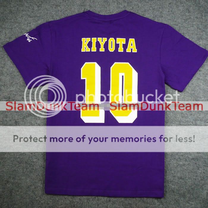 SLAM DUNK Kainan #10 Kiyota Player Tee T Shirt purple  