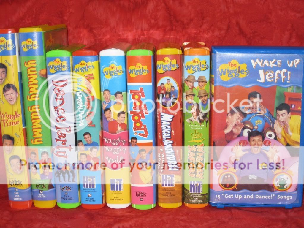 9 The Wiggles VHS video tapes Jeff Toot Yummy Movie Safari Hoop-Dee-Doo ...