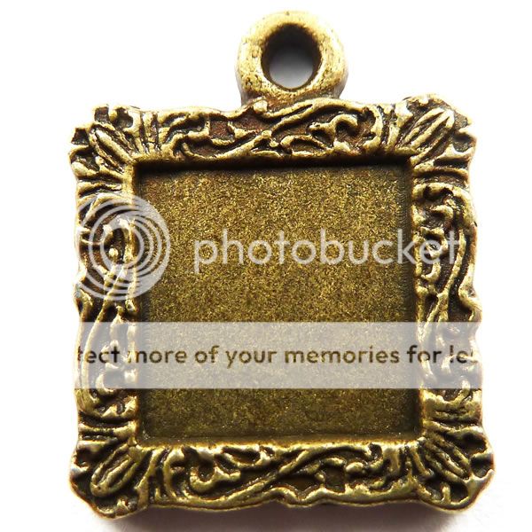 Wholesale 10pcs bronze plated frame charms 23x18mm  