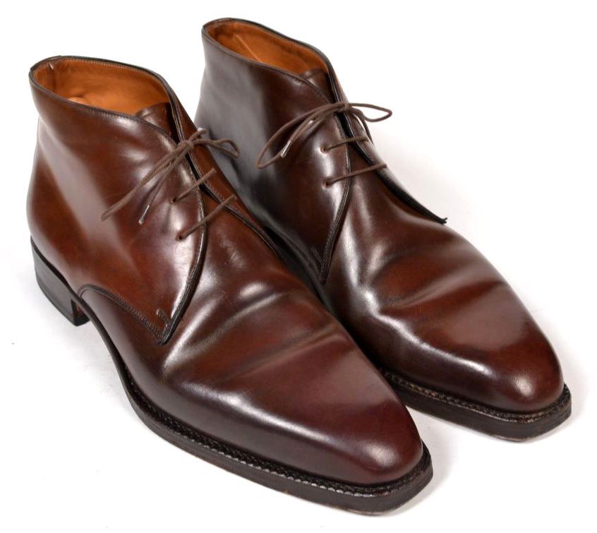 VASS Burgundy Chukka Boots SHELL CORDOVAN Mens Shoes w/ Trees - EU 43 ...