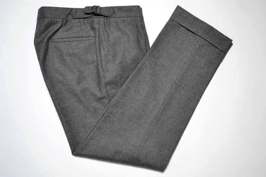 PAUL STUART PHINEAS COLE Gray Flannel Wool / Cashmere Mens Dress Pants ...