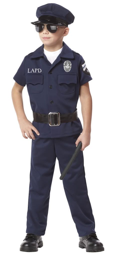 Boys Child LAPD Los Angeles Police Department Cop Officer Costume