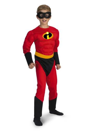 Boys Child Disney Incredibles Deluxe Muscle Chest Mr Incredible Dash ...