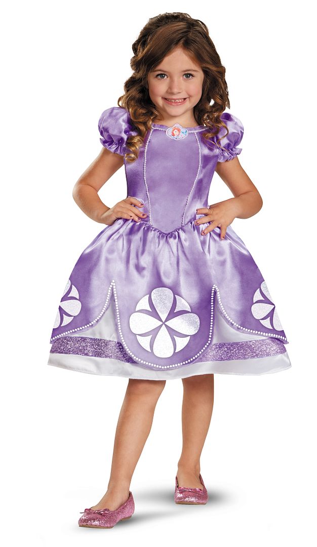 Toddler Girls Disney Princess Sparkle Classic Sofia The First Dress Costume