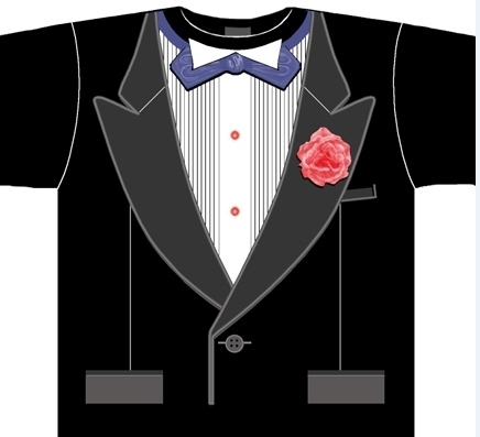 Adult Funny TUXEDO Suit Wedding Costume T Shirt Tee  