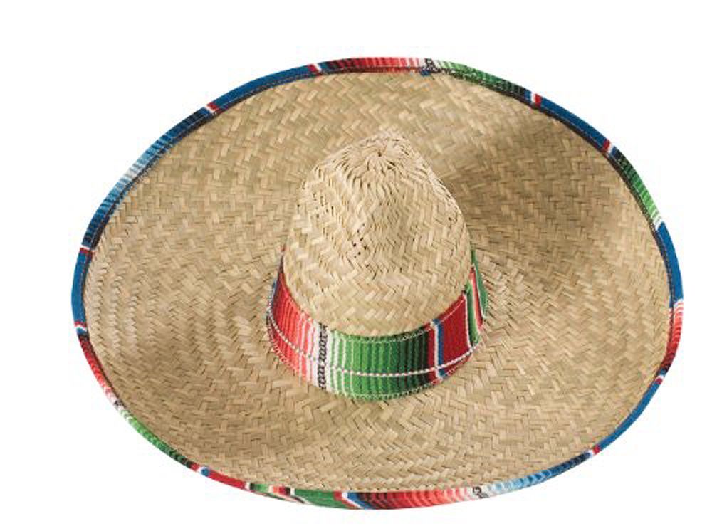 Adult Funny Mexican SOMBRERO W/ Serape Band Costume Hat