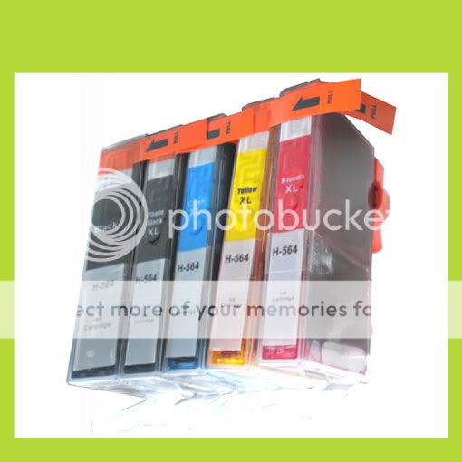 5PK NON OEM for HP 564 XL 564XL Ink Cartrige C6380 D5445 B8550 C309 no 