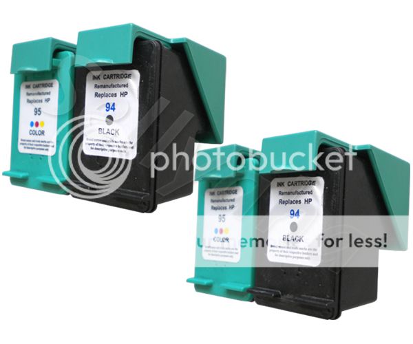 PK Reman for HP 94 95 Ink Cartridge Set 6200 7210 7410 2710 7208