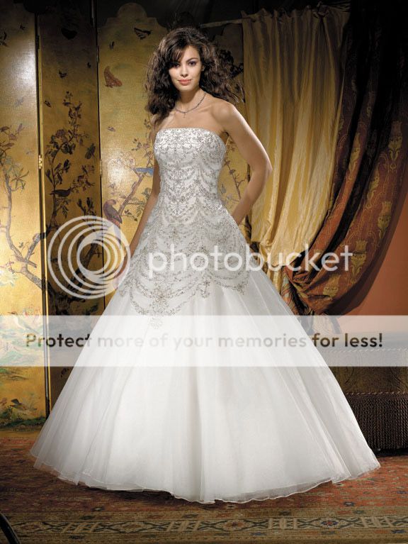 Allure Couture Wedding Gown Bridal Bride Dress Ivory Swarovski 